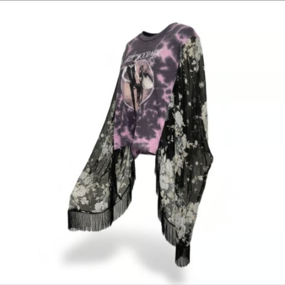 Upcycled Fleetwood Mac Poncho Top – One of a Kind - Picture 9 of 9